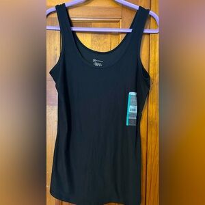 NWT No Boundaries Women's Black Fitted Scoop Neck Tank Top